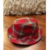 Red Black Plaid URBAN CHIC Large Fedora Trilby Urban Gangster Hat  eb-88182398